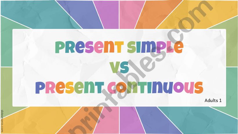 Simple Present vs Present Continuous