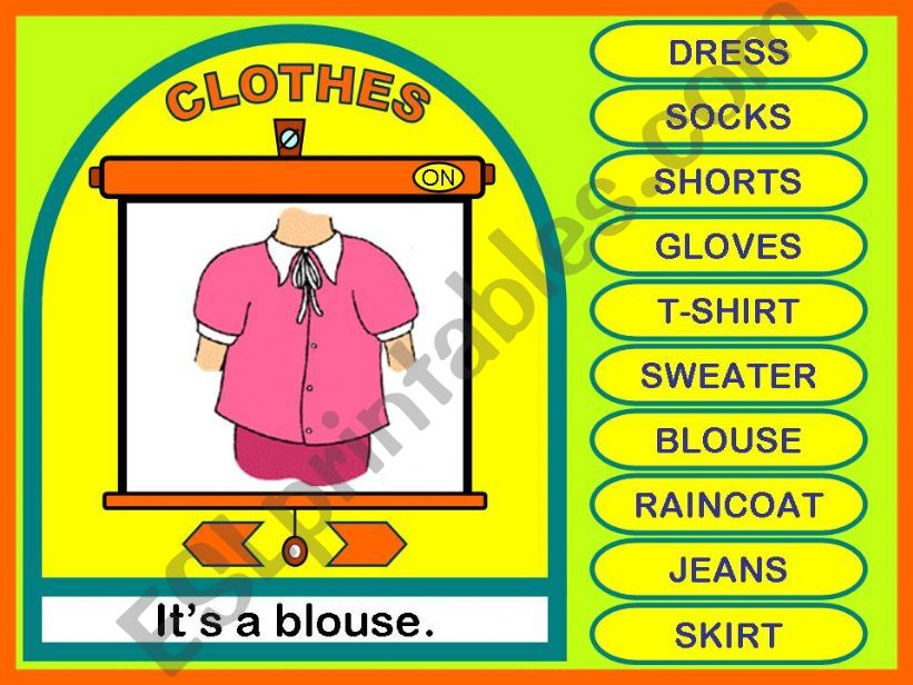ESL - English PowerPoints: CLOTHES - GAME
