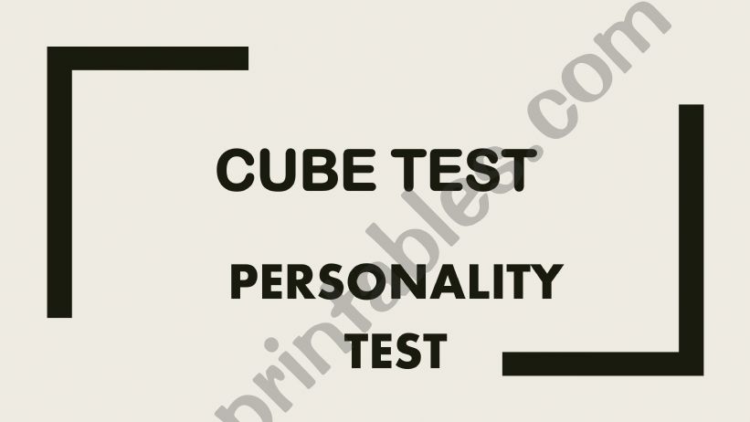 Cube Test powerpoint