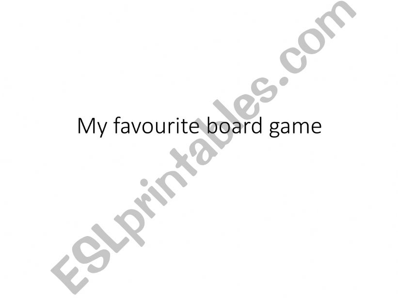 My favourite games powerpoint