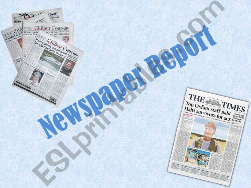 Newspaper report powerpoint