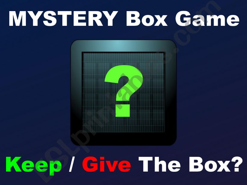 Mystery Box Game powerpoint