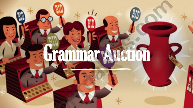 Grammar Auction: Articles powerpoint