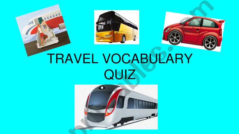 Travel Vocabulary Quiz PPT powerpoint
