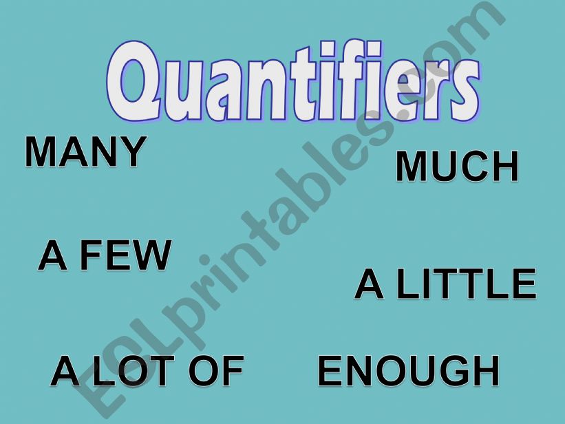 Quantifiers PART 1 powerpoint