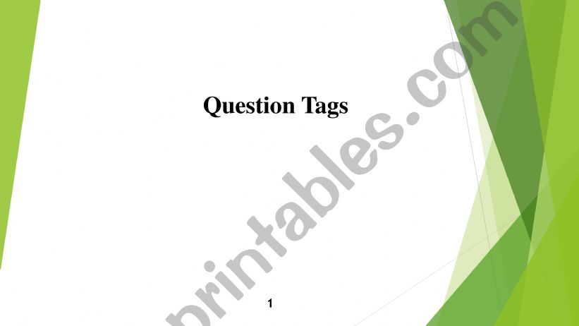 Question Tags powerpoint