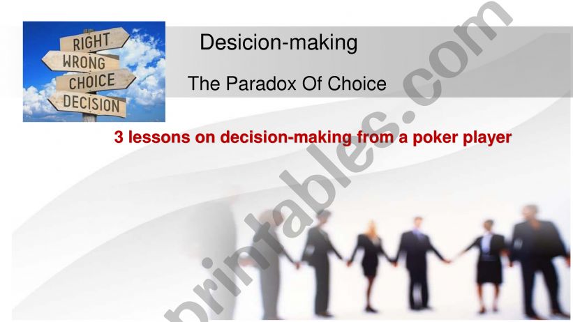 The Paradox of Choice powerpoint