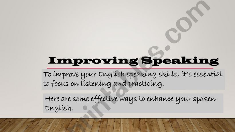 improving speaking powerpoint