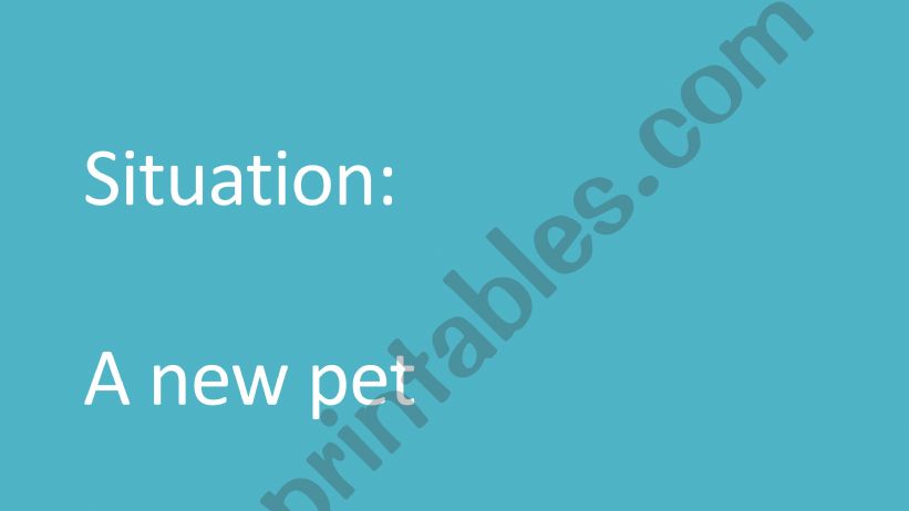 Situation getting a new pet powerpoint