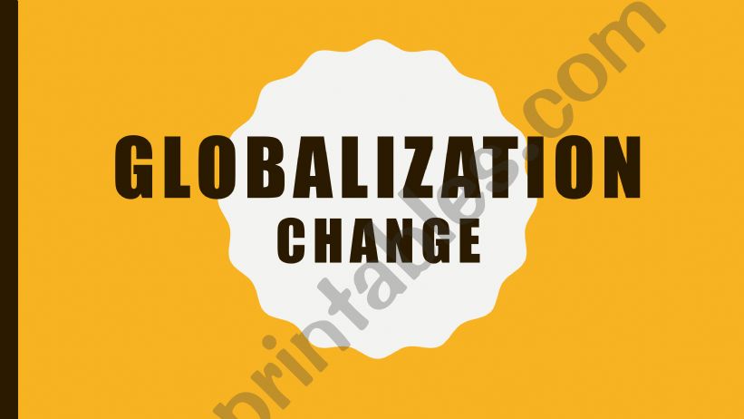 Globalization  powerpoint