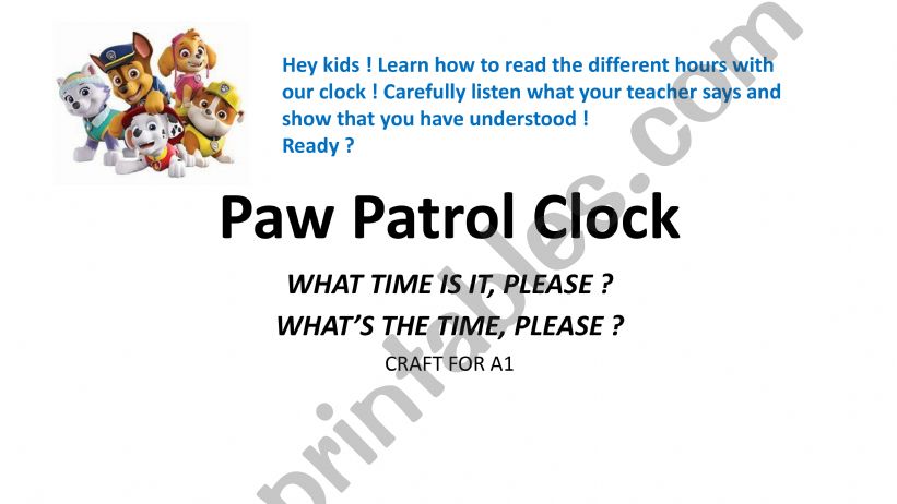 What time is it, please ? powerpoint