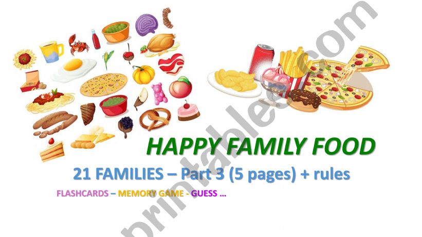 Happy family food 3 powerpoint