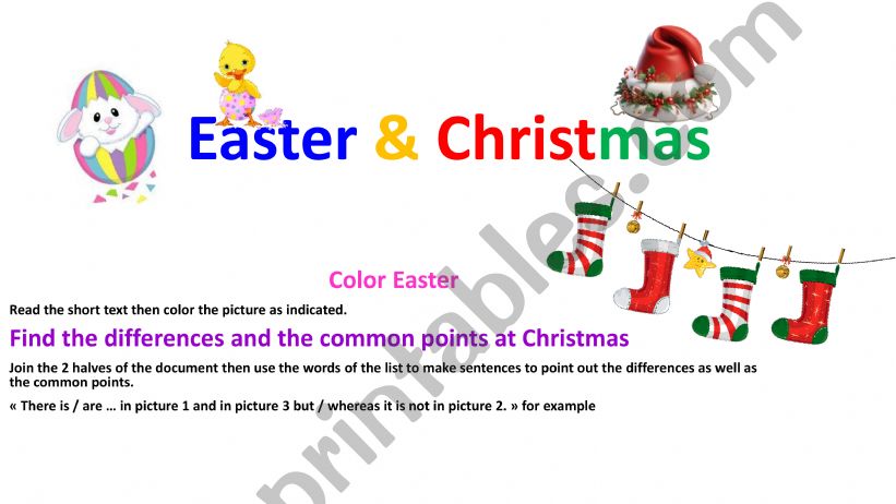 Easter and Christmas powerpoint