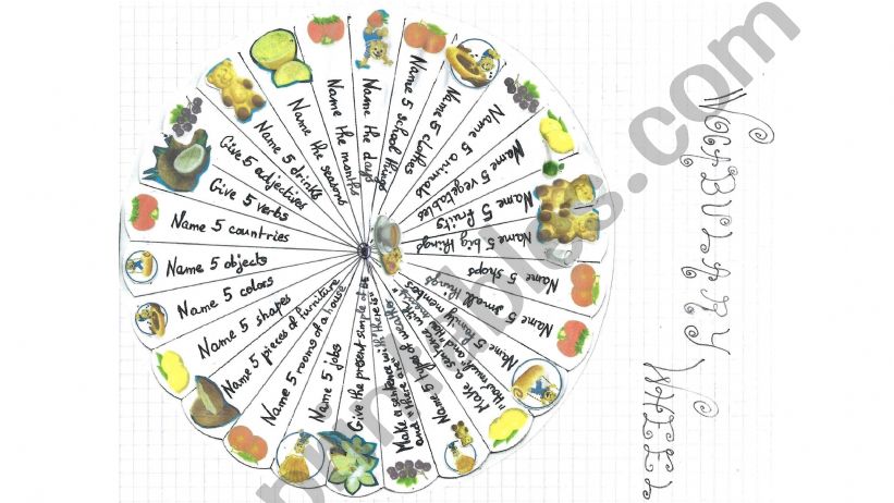 Vocabulary wheel powerpoint