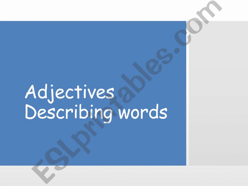 comparative and superlative adjectives