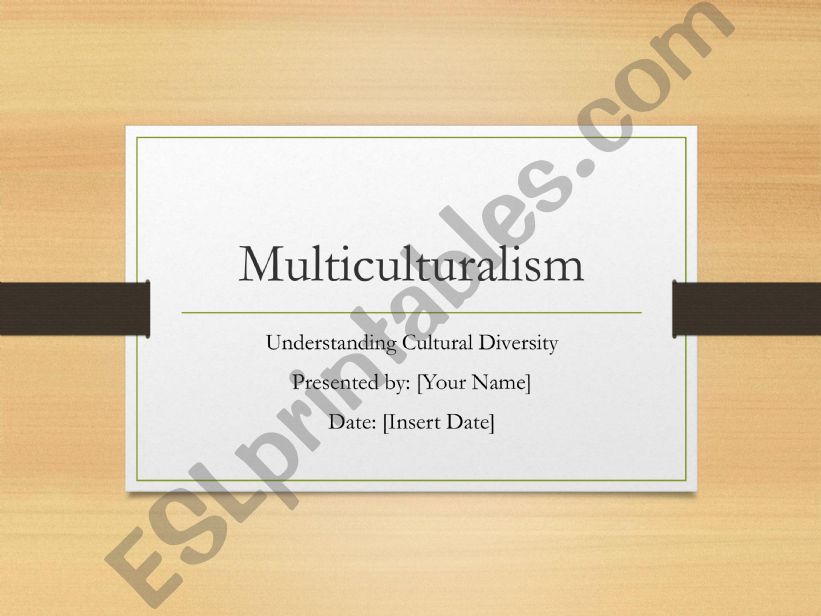 Multiculturalism powerpoint