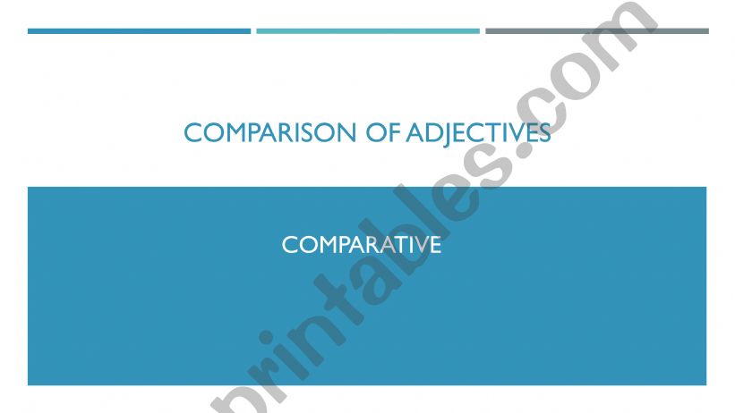 Comparative of Adjectives powerpoint