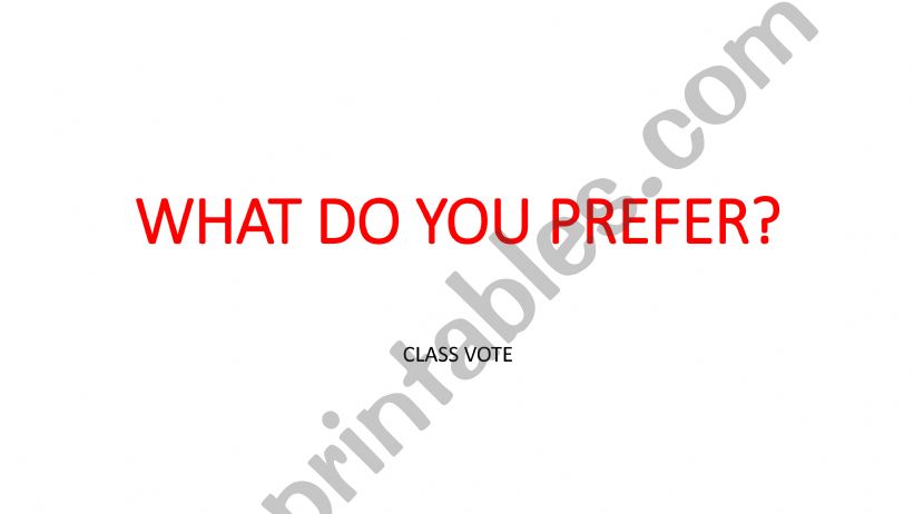 Preferences powerpoint