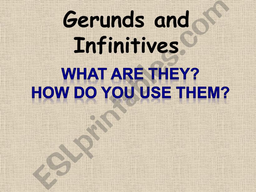 GErunds and infinitives powerpoint