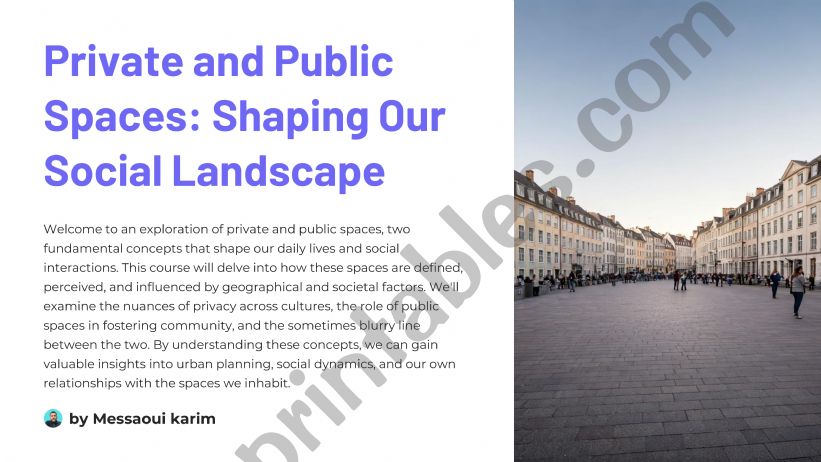 private spaces and public spaces