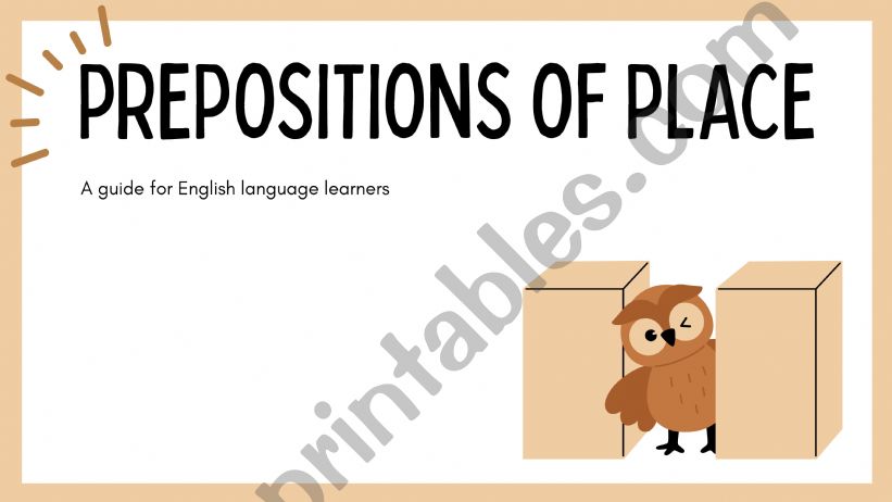 PREPOSITION OF PLACE powerpoint