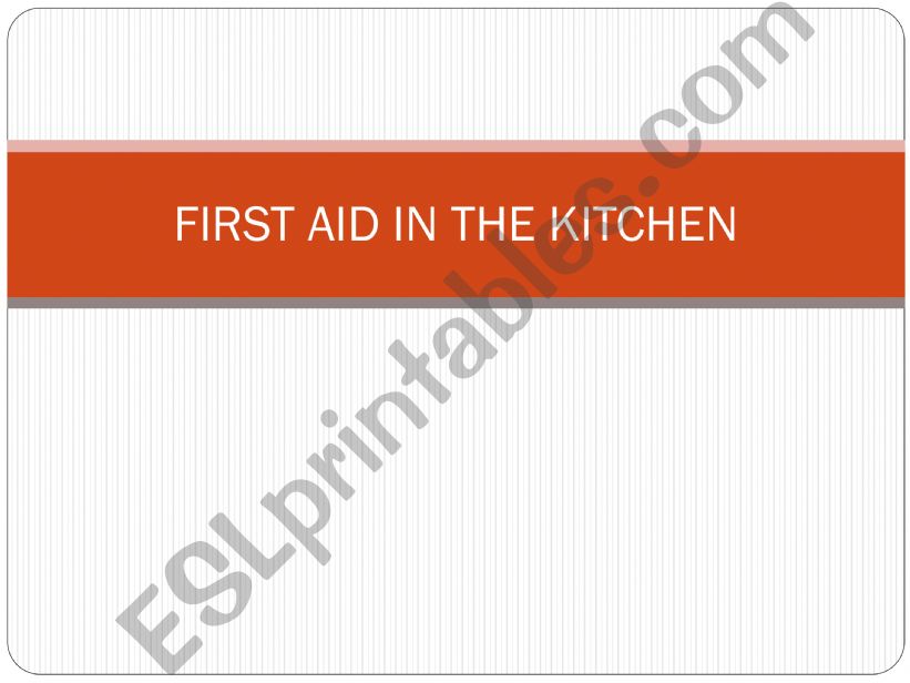 First aid steps for kitchen workers