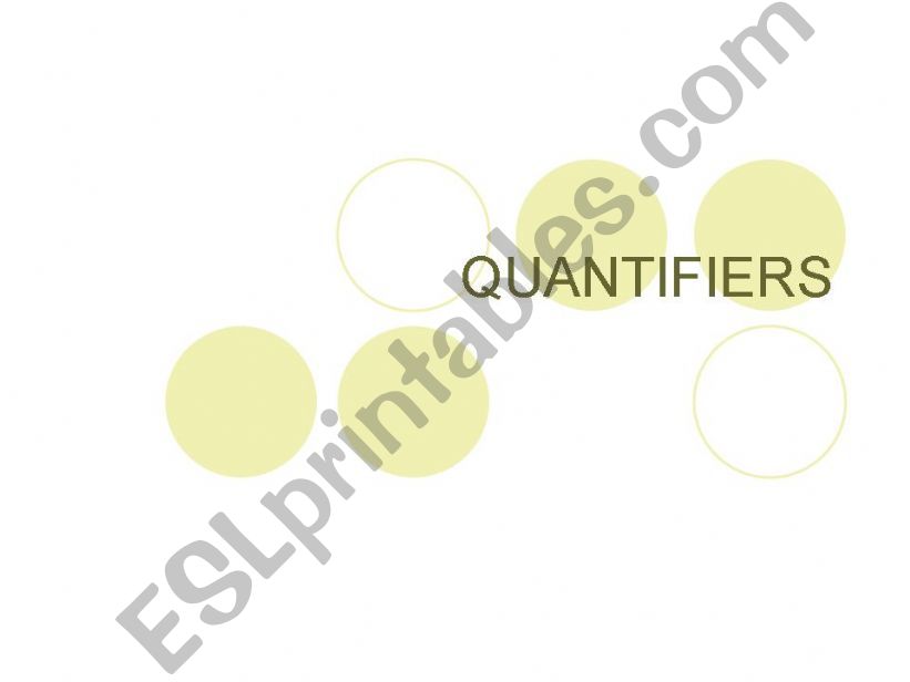 QUANTIFIERS powerpoint