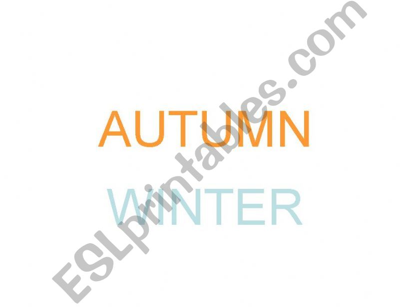 Seasons word flashcards powerpoint