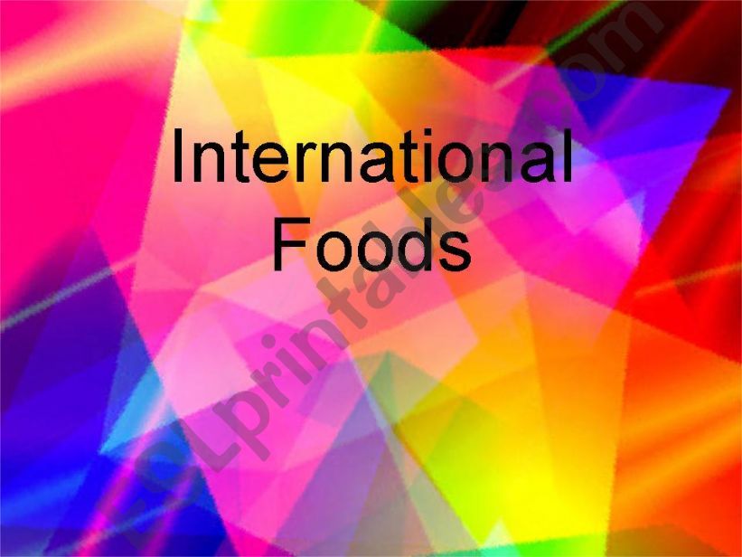 international foods powerpoint