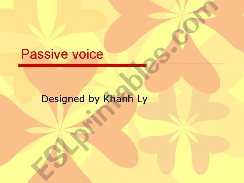 Passive voice powerpoint