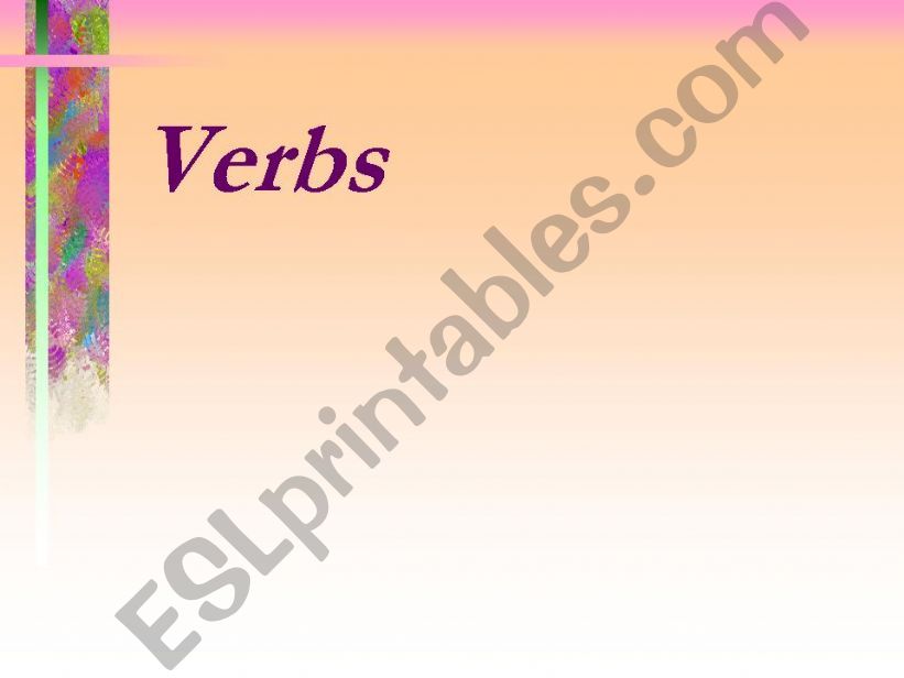 Verbs review powerpoint