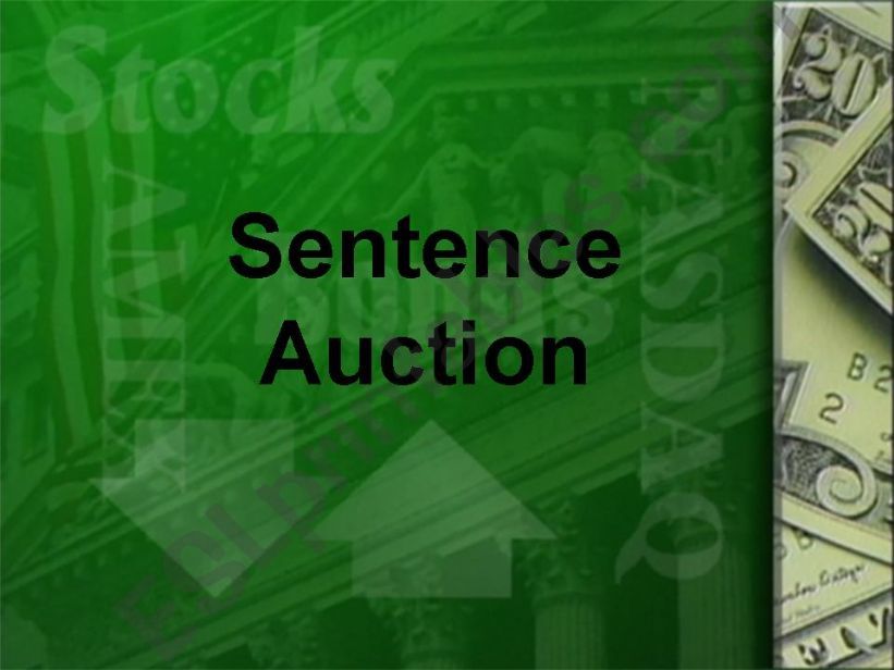 Sentence Auction - Present Continuous