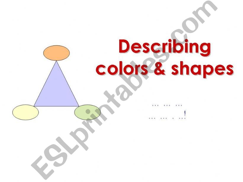 Describing colors and shapes powerpoint
