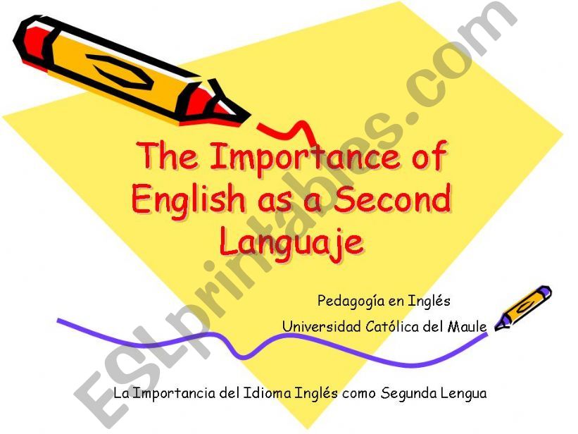 Importance of English as a Second Language