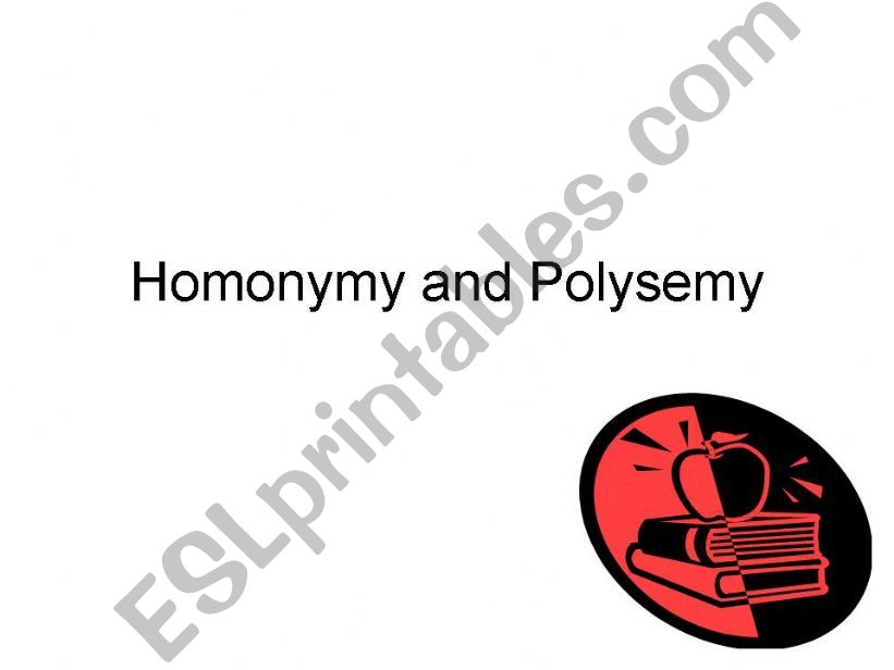 homonymy and polysemy powerpoint