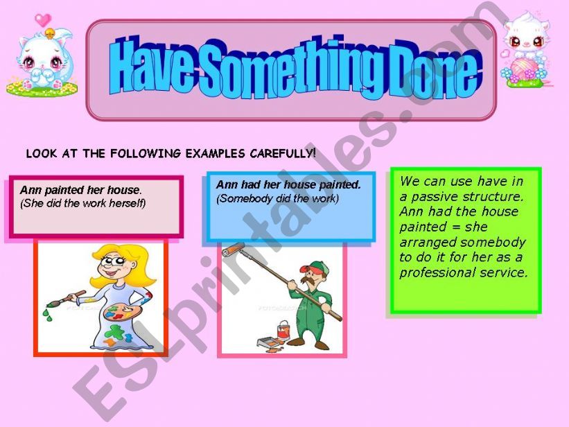 HAVE SOMETHING DONE powerpoint