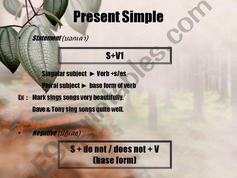 the present simple tense powerpoint