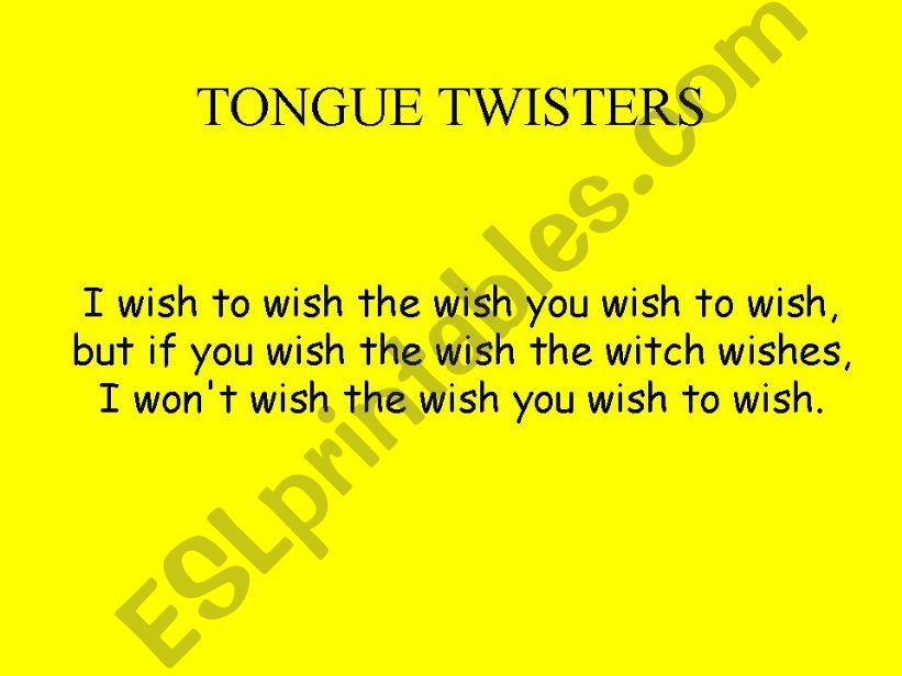 tongue twisters powerpoint
