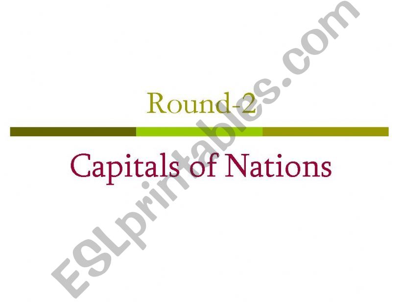 Capitals of Nations powerpoint