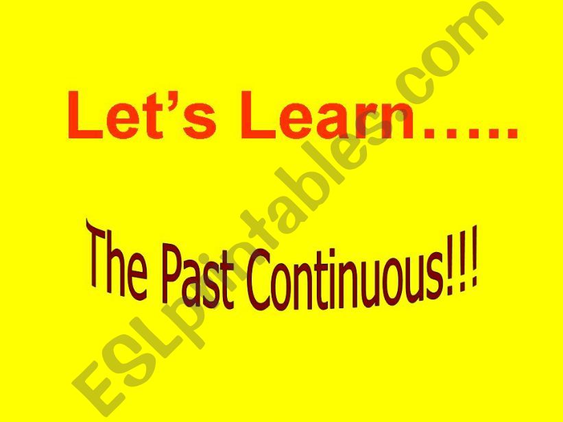 Past Continuous powerpoint