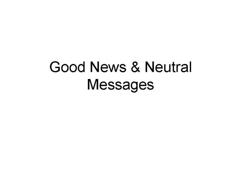 Good News messages powerpoint