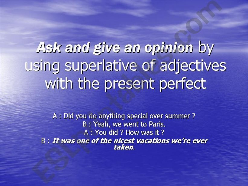 Asking and Giving Opinion powerpoint