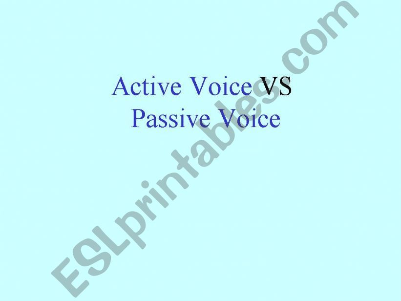 Passive voice powerpoint