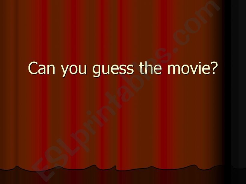 can you guess the movie? powerpoint