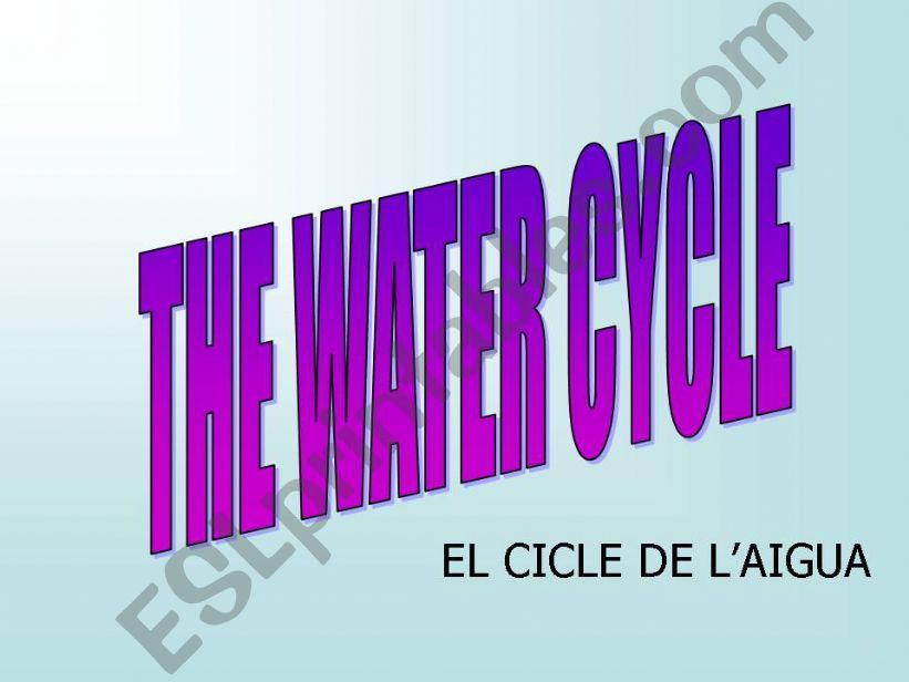 water cycle powerpoint