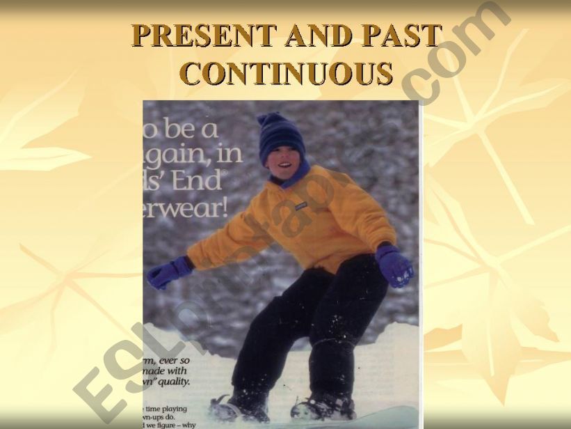 Present and Past Continuous powerpoint