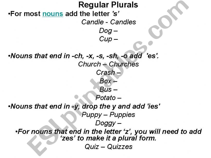 Plurals powerpoint