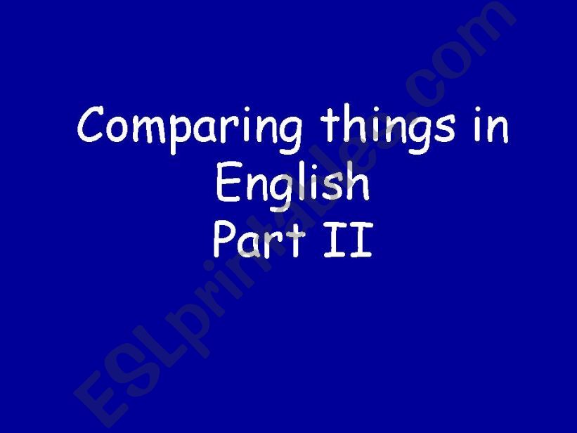Comparative and Equatives powerpoint