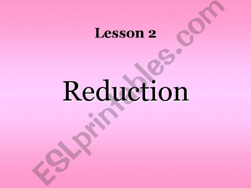 Textual reduction powerpoint