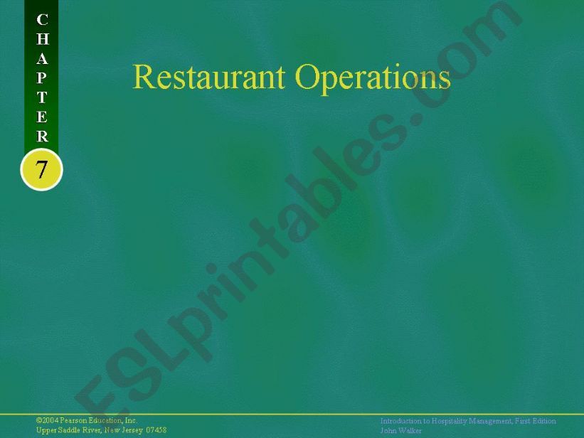 restaurant operation powerpoint